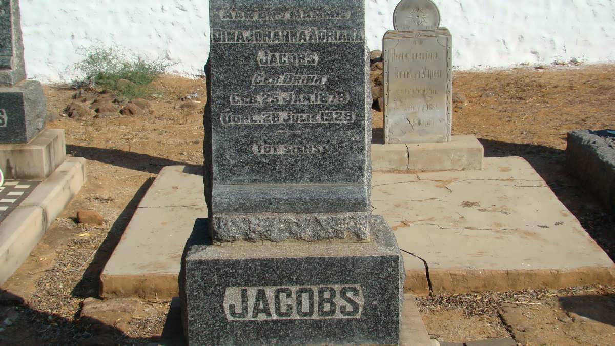 JACOBS Dina Johanna Adriana nee BRINK 1878-1928