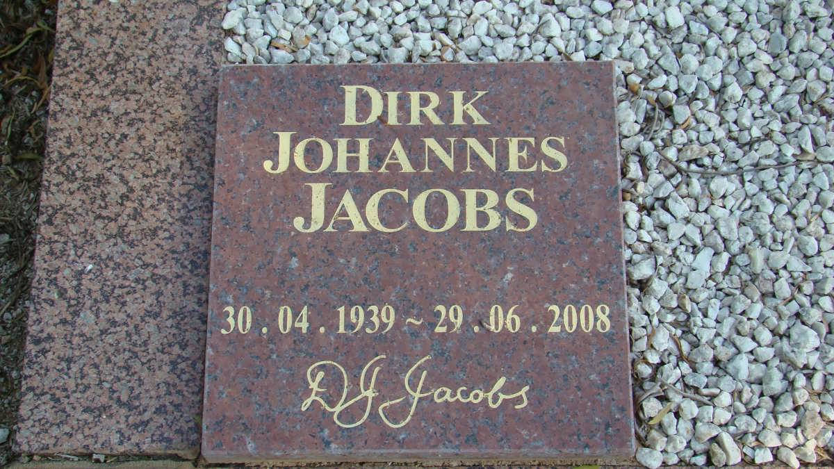 JACOBS Dirk Johannes 1939-2008