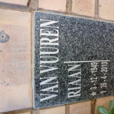 VUUREN Riaan, van 1949-2013