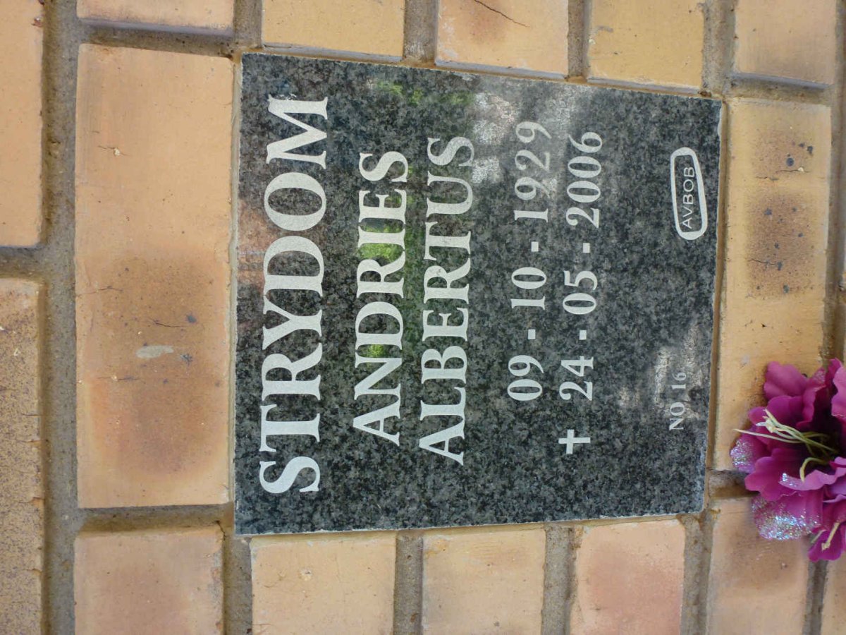STRYDOM Andries Albertus 1929-2006