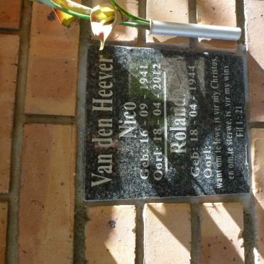 HEEVER Nico, van den 1941-2012 &amp; Rolanda 1944-