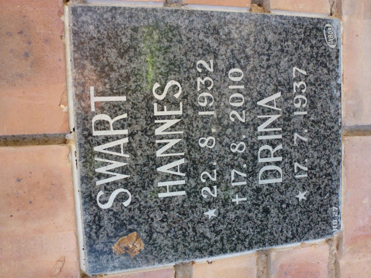 SWART Hannes 1932-2010 &amp; Drina 1937-