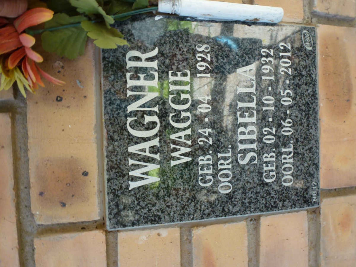 WAGNER Waggie 1928- &amp; Sibella 1932-2012