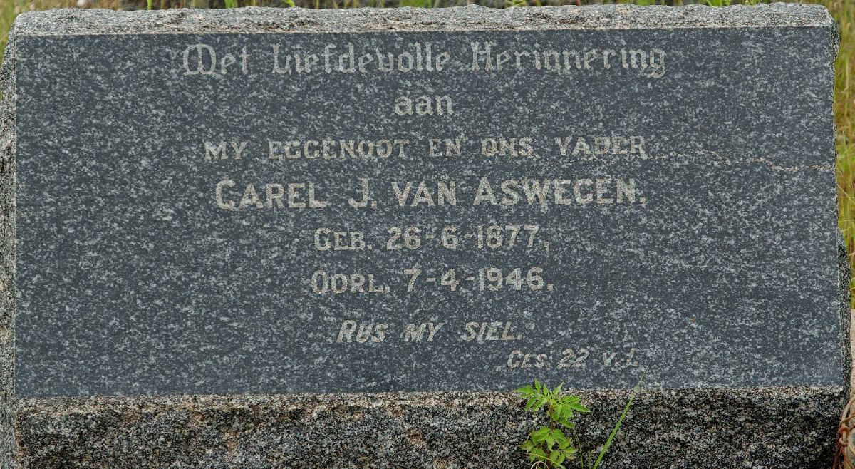 ASWEGEN Carel J., van 1877-1946
