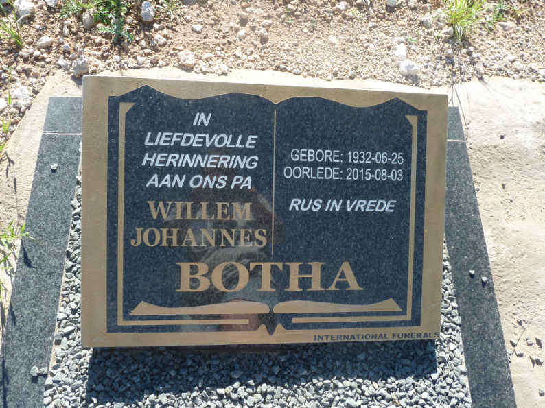 BOTHA Willem Johannes 1932-2015