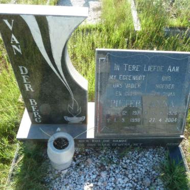 BERG Pieter, van der 1921-1998 &amp; Anna 1926-2004