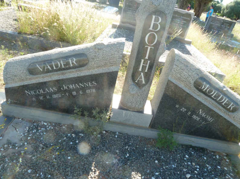 BOTHA Nicolaas Johannes 1920-1978 &amp; Naomi 1926-
