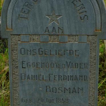 BOSMAN Daniel Ferdinand 1858-1943