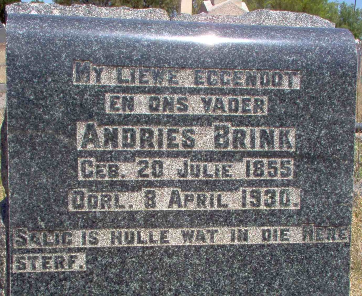 BRINK Andries 1855-1930