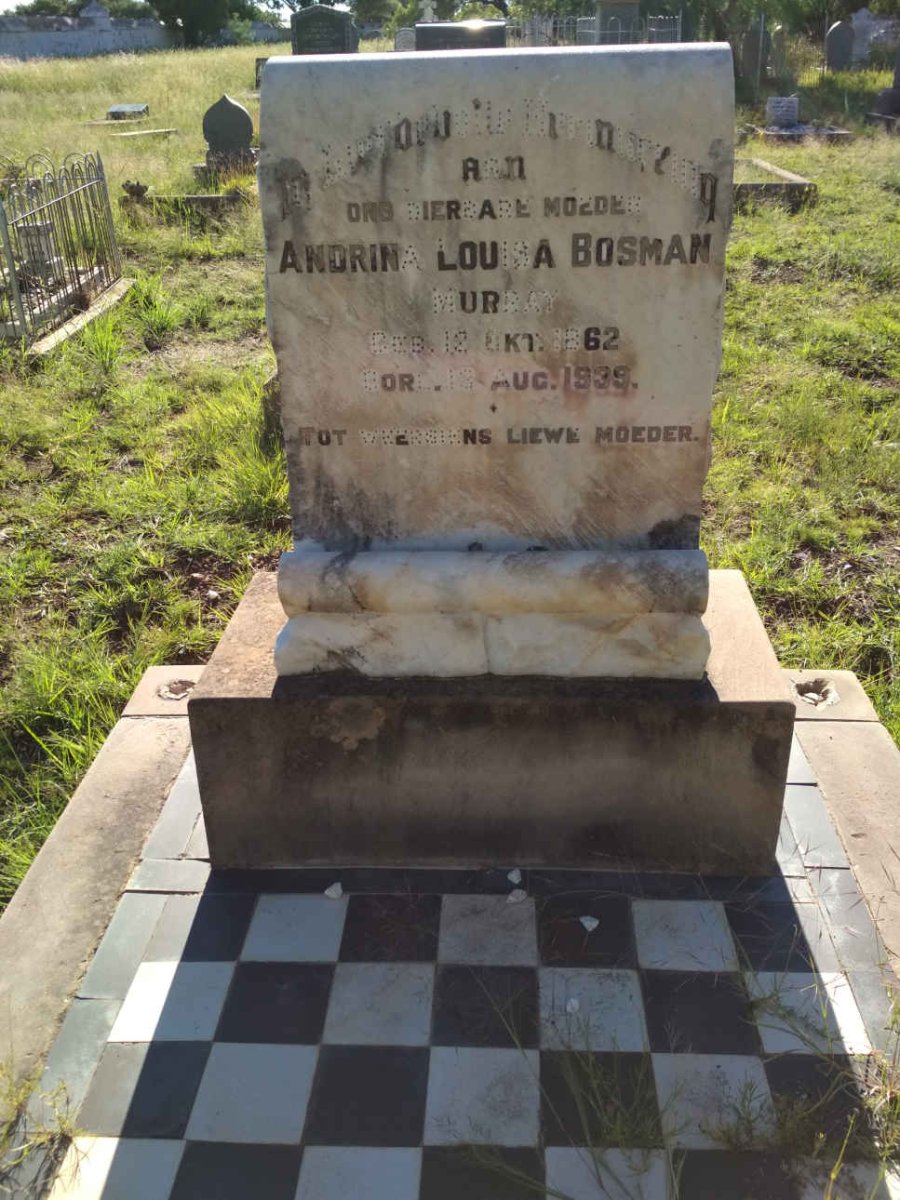 BOSMAN Andrina Louisa nee MURRAY 1862-1939
