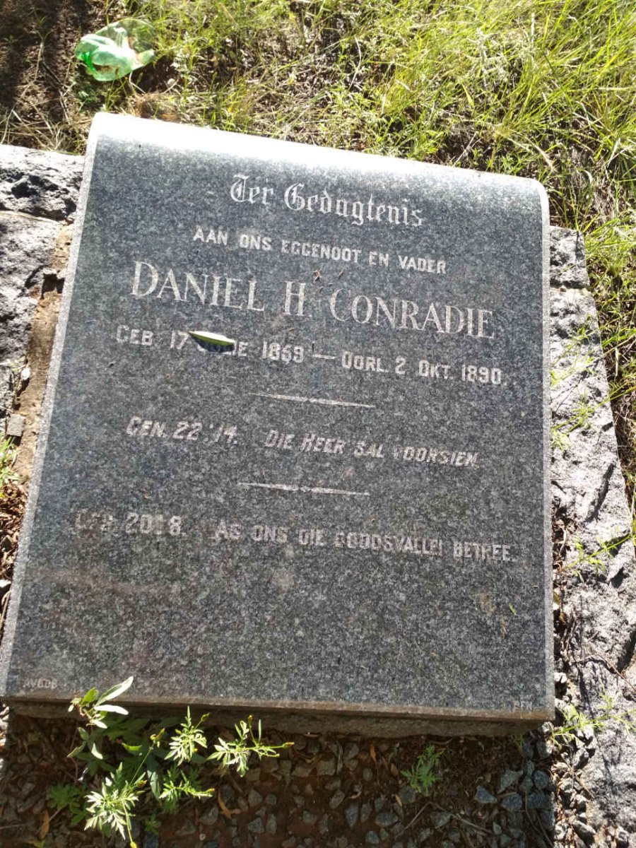 CONRADIE Daniel H. 1859-1890