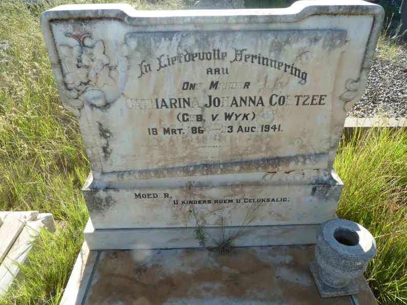 COETZEE Catharina Johanna nee VAN WYK 1864-1941
