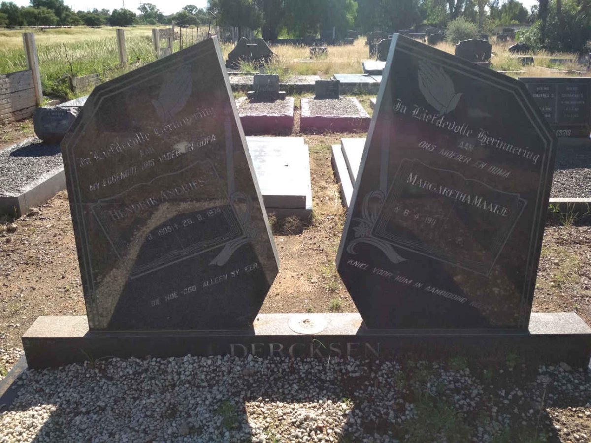 DERCKSEN Hendrik Andries 1905-1974 &amp; Margaretha Maatje 1911-