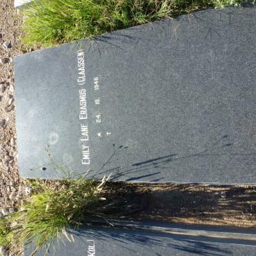 ERASMUS Barend F.J. 1941-2001 &amp; Emily Lane CLAASSEN 1946- :: ERASMUS Baba 2002-2002