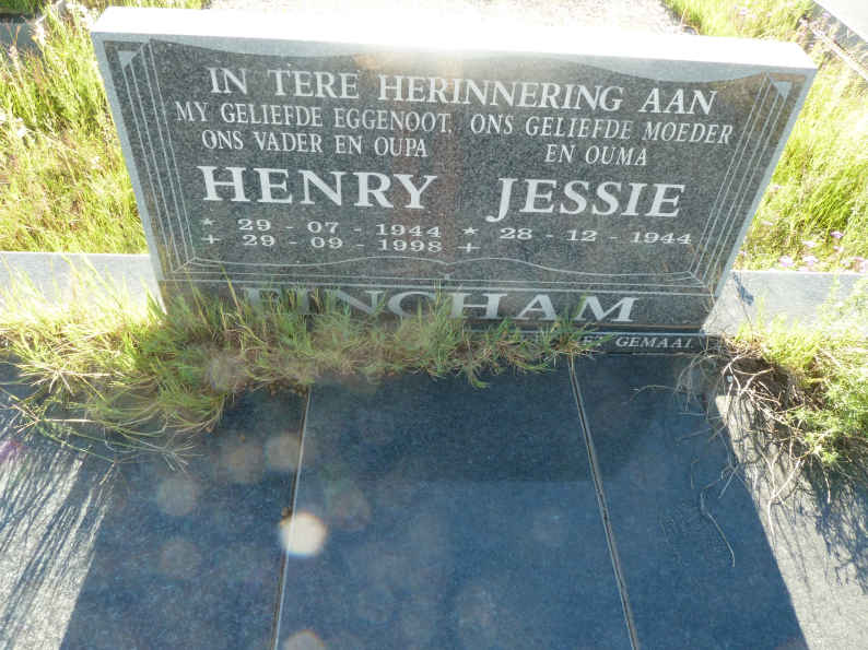 FINCHAM Henry 1944-1998 &amp; Jessie 1944-