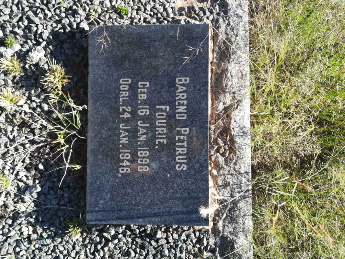 FOURIE Barend Petrus 1898-1946