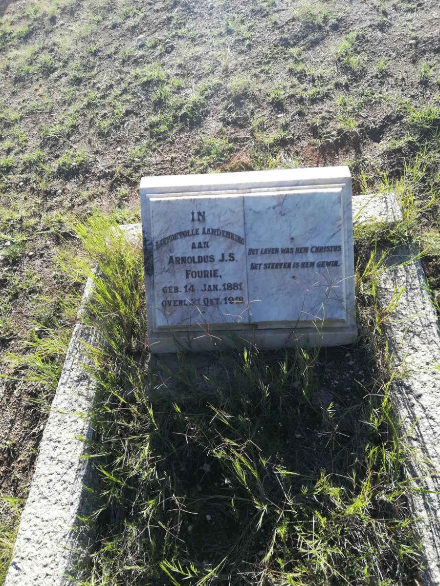 FOURIE Arnoldus J.S. 1881-1918