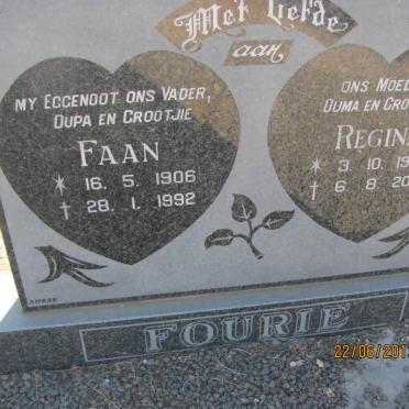 FOURIE Faan 1906-1992 &amp; Regina 1907-2000