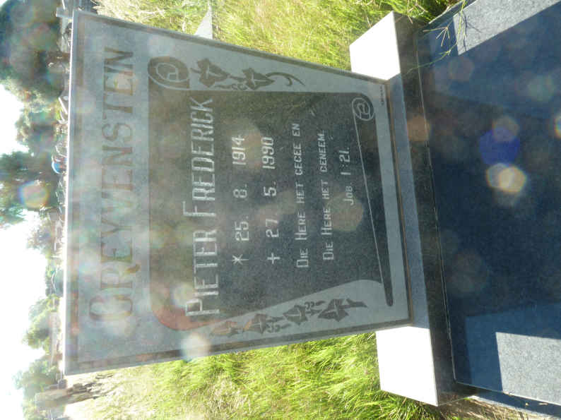 GREYVENSTEIN Pieter Frederick 1914-1990