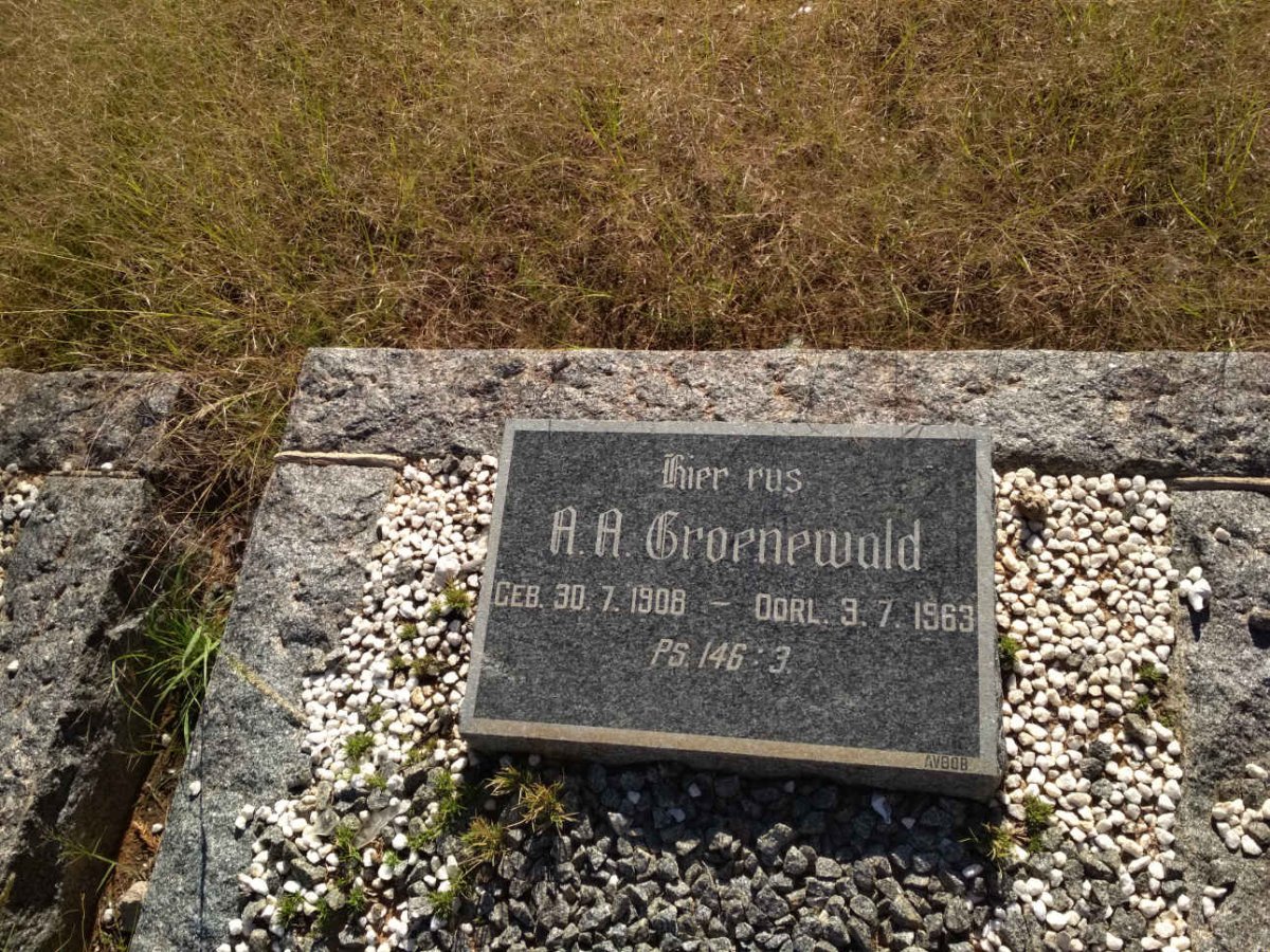 GROENEWALD A.A. 1908-1963