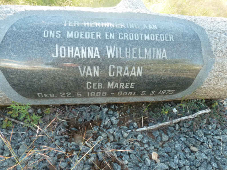 GRAAN Johanna Wilhelmina, van nee MAREE 1888-1975