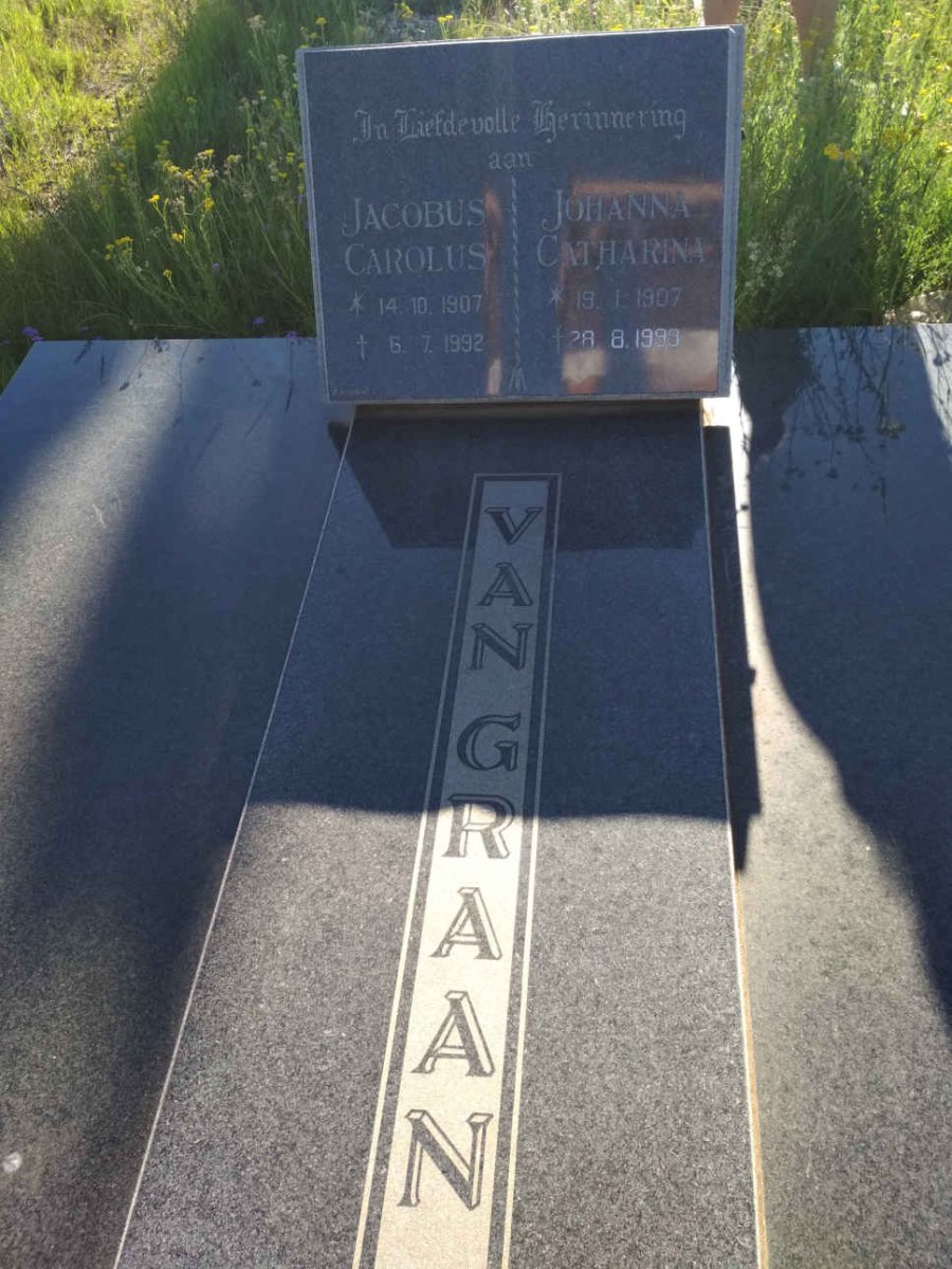 GRAAN Jacobus Carolus, van 1907-1992 &amp; Johanna Catharina 1907-1993