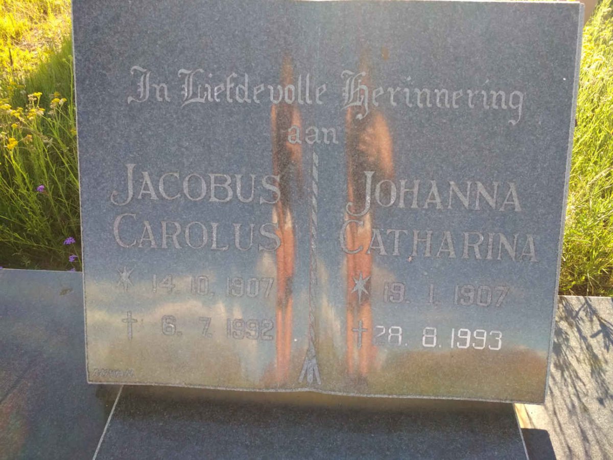 GRAAN Jacobus Carolus, van 1907-1992 &amp; Johanna Catharina 1907-1993