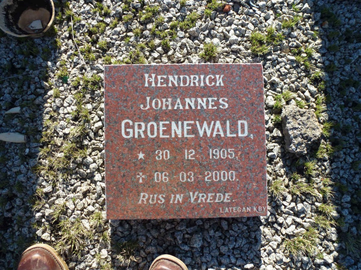 GROENEWALD Hendrick Johannes 1905-2000