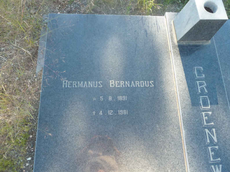 GROENEWALD Hermanus Bernardus 1891-1981 &amp; Martha Elizabeth THEUNISSEN 1893-1985