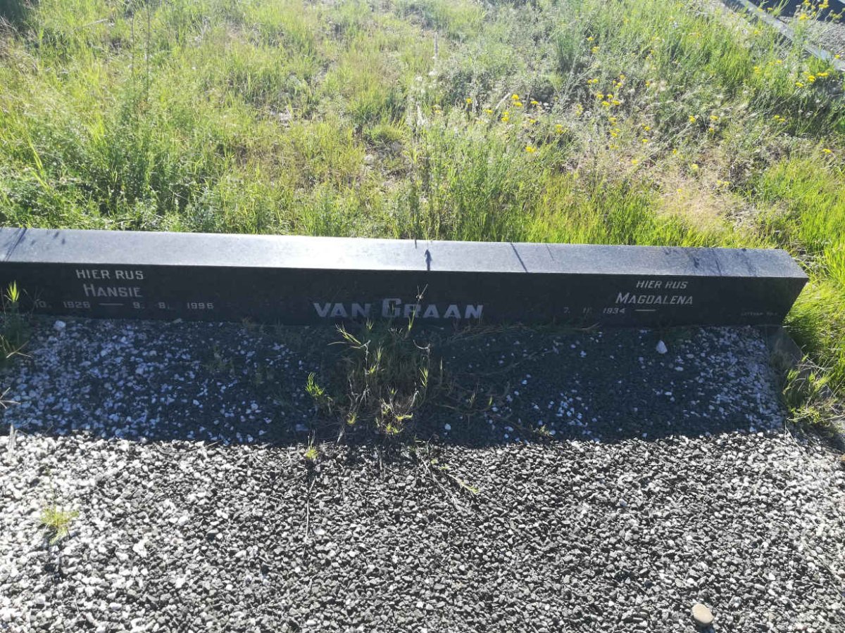 GRAAN Hansie, van 1926-1996 &amp; Magdalena 1934-