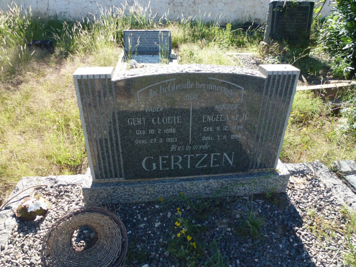 GERTZEN Gert Cloete 1886-1963 &amp; Engela J.H. 1894-1984