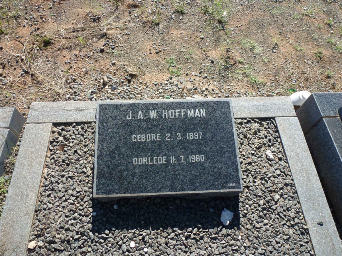HOFFMAN J.A.W. 1897-1980