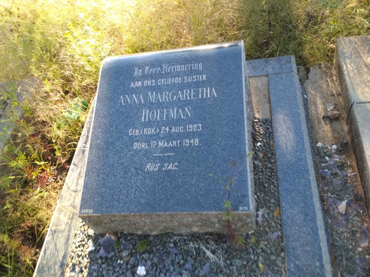 HOFFMAN Anna Margaretha nee KOK 1903-1948