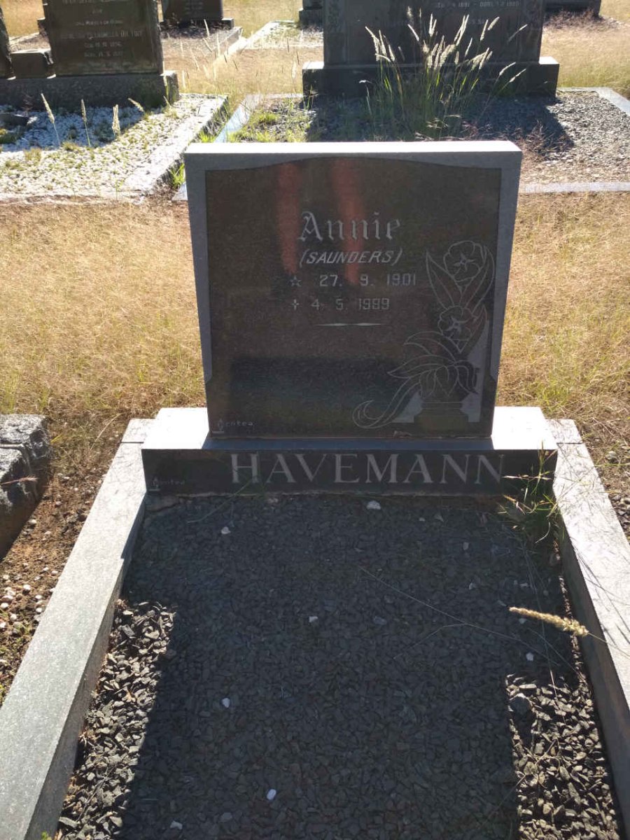 HAVEMANN Annie nee SAUNDERS 1901-1989