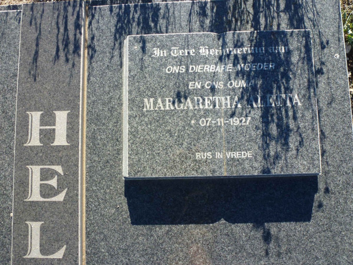 HELLMUTH Julius Eduard 1924-2000 &amp; Margaretha Aletta 1927-
