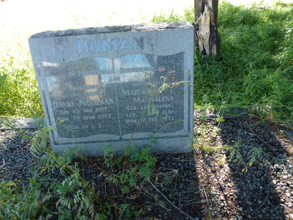 HUMAN David Nicolaas 1887-1967 &amp; Maria Magdalena VAN VUUREN 1888-1972