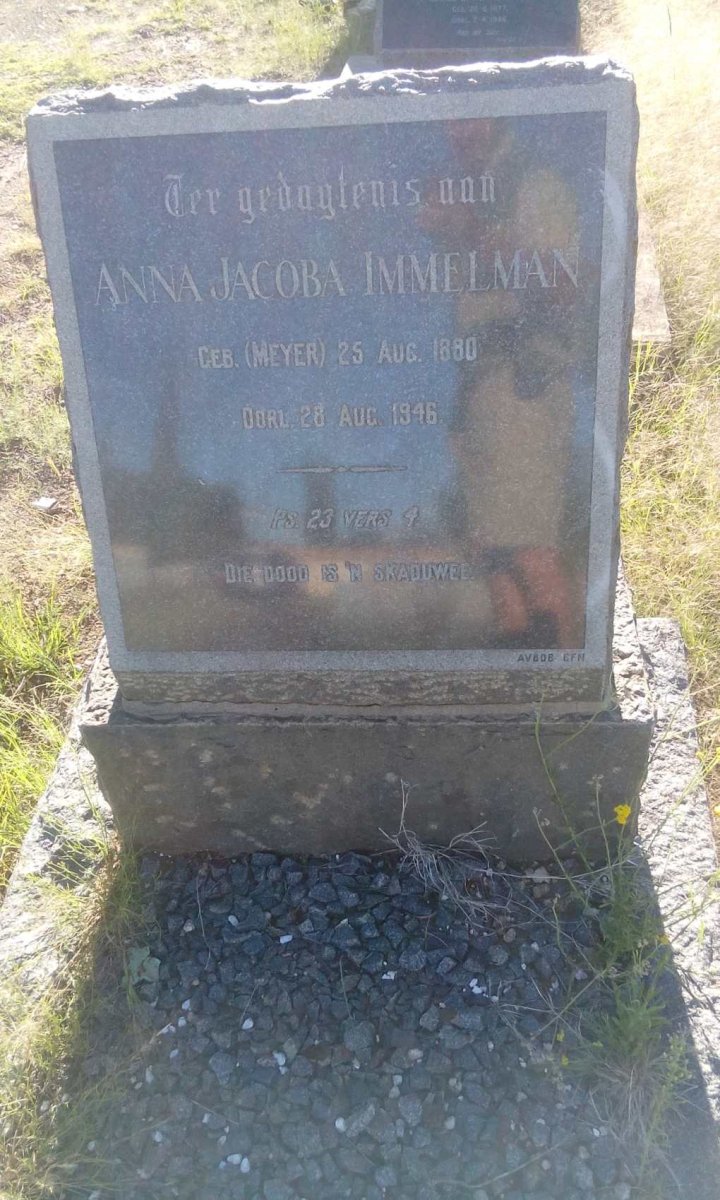 IMMELMAN Anna Jacoba nee MEYER 1880-1946