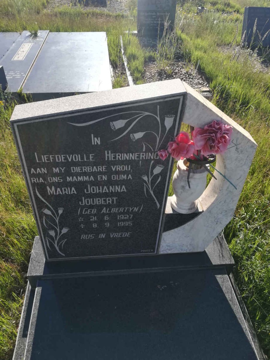 JOUBERT Maria Johanna nee ALBERTYN 1927-1995