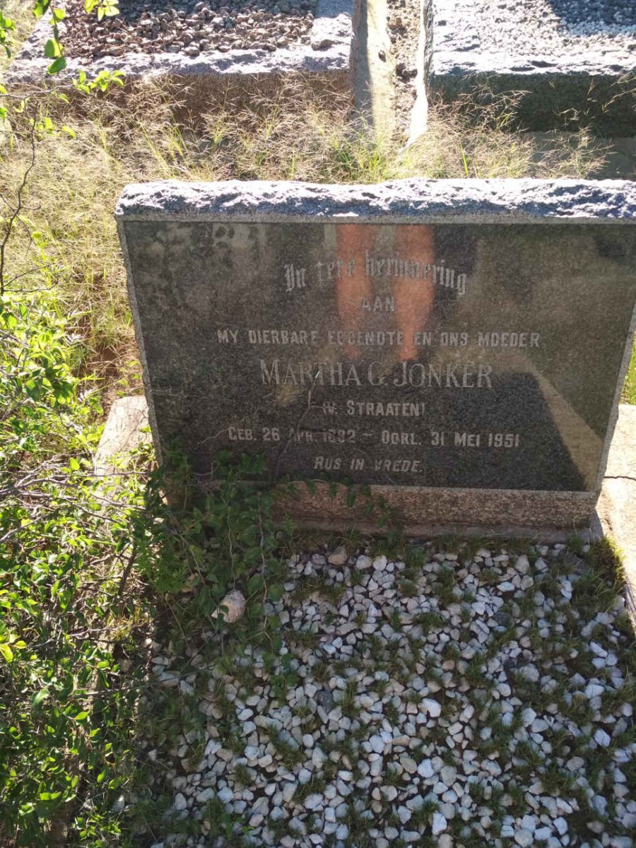 JONKER Martha G. nee V. STRAATEN 1892-1951