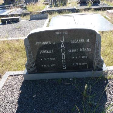 JACOBS Johannes J. 1908-1979 &amp; Susanna M. MARAIS 1896-1980