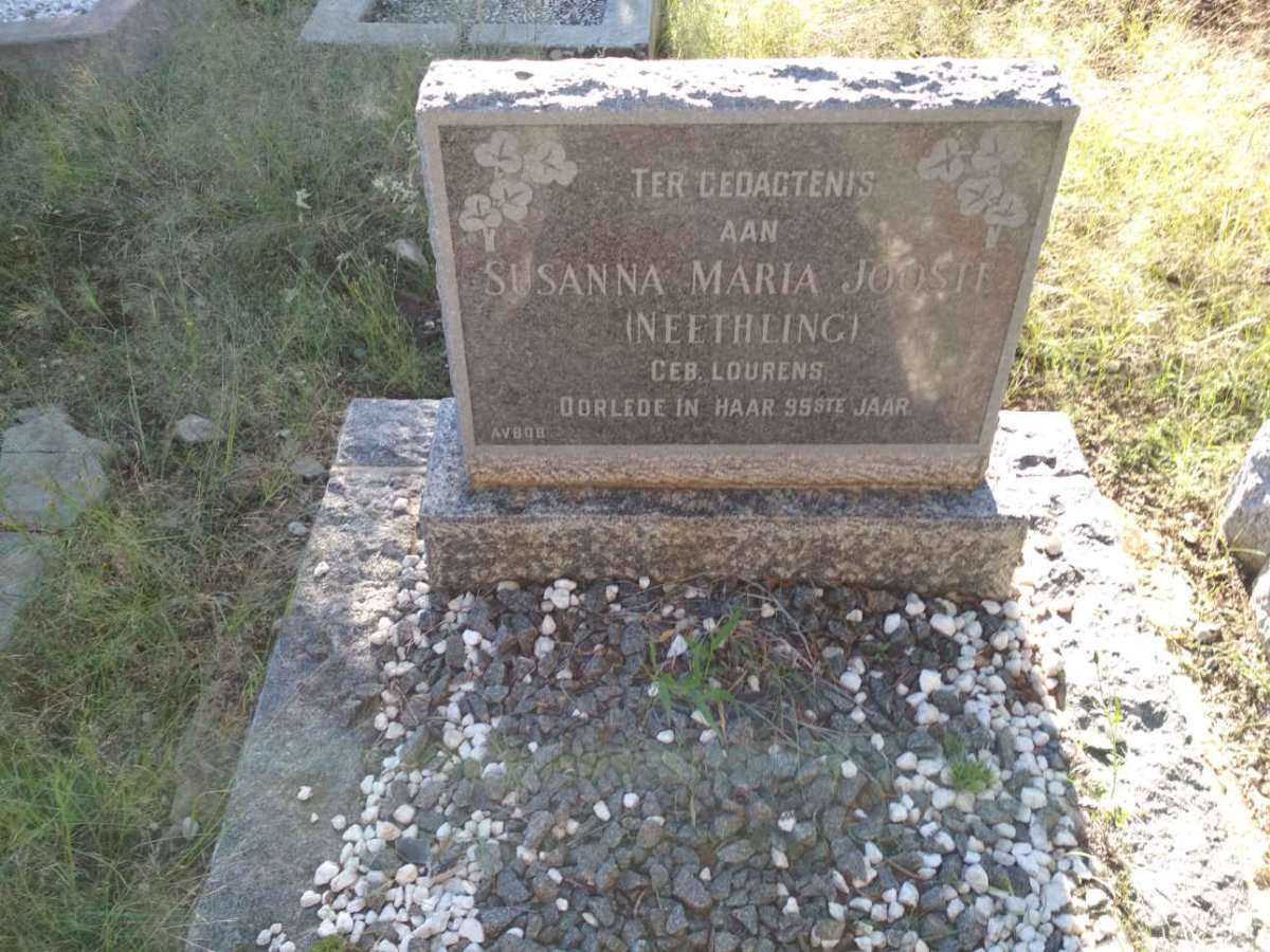 JOOSTE Susanna Maria voorheen NEETHLING nee LOURENS
