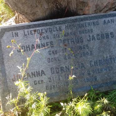 JACOBS Johannes Petrus 1869-1946 &amp; Johanna Cornelia Christina V.D. MERWE 1869-1956