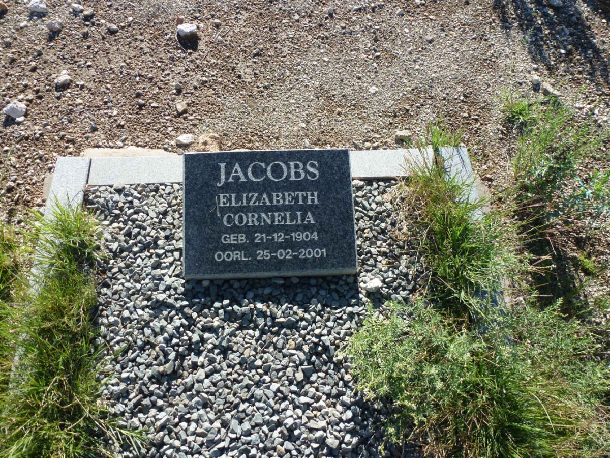 JACOBS Elizabeth Cornelia 1904-2001