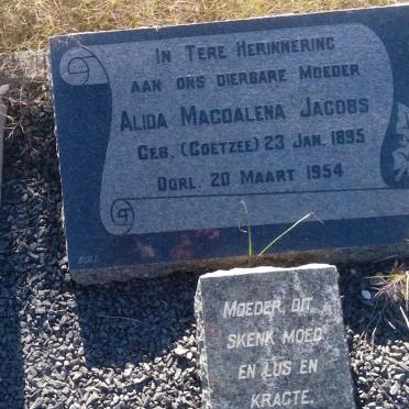 JACOBS Andries Christoffel 1890-1946 &amp; Alida Magdalena COETZEE 1895-1954 :: JACOBS Maria Susanna 1954-1954