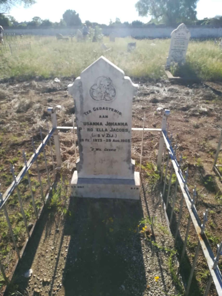 JACOBS Susanna Johanna Petronella nee VAN ZIJL 1873-1903