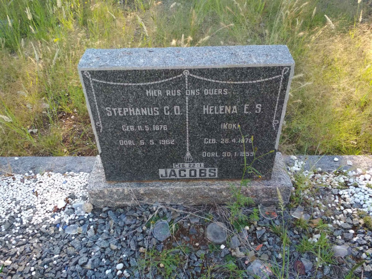 JACOBS Stephanus C.D. 1876-1962 &amp; Helena E.S. KOK 1878-1959