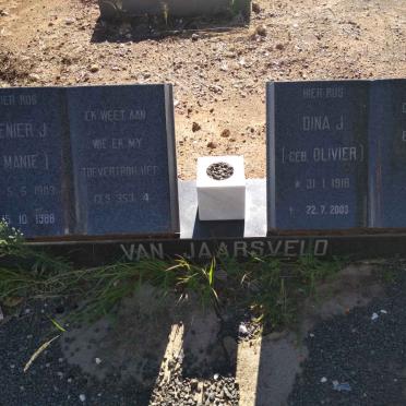 JAARSVELD Renier J., van 1903-1988 &amp; Dina J. OLIVIER 1918-2003