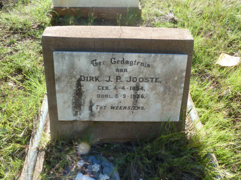 JOOSTE Dirk J.P. 1854-1936