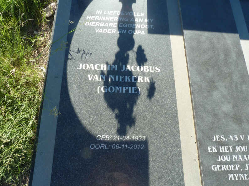 KNOETZE Joachim Jacobus van Niekerk 1933-2012 &amp; Francis Maria CORNELISSEN 1936-