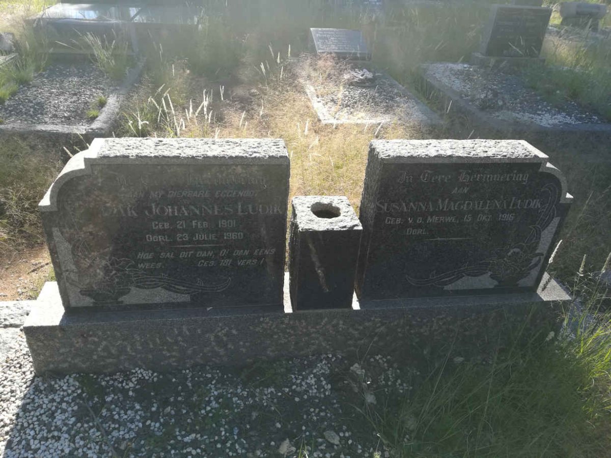LUDIK Izak Johannes 1901-1960 &amp; Susanna Magdalena V.D. MERWE 1916-